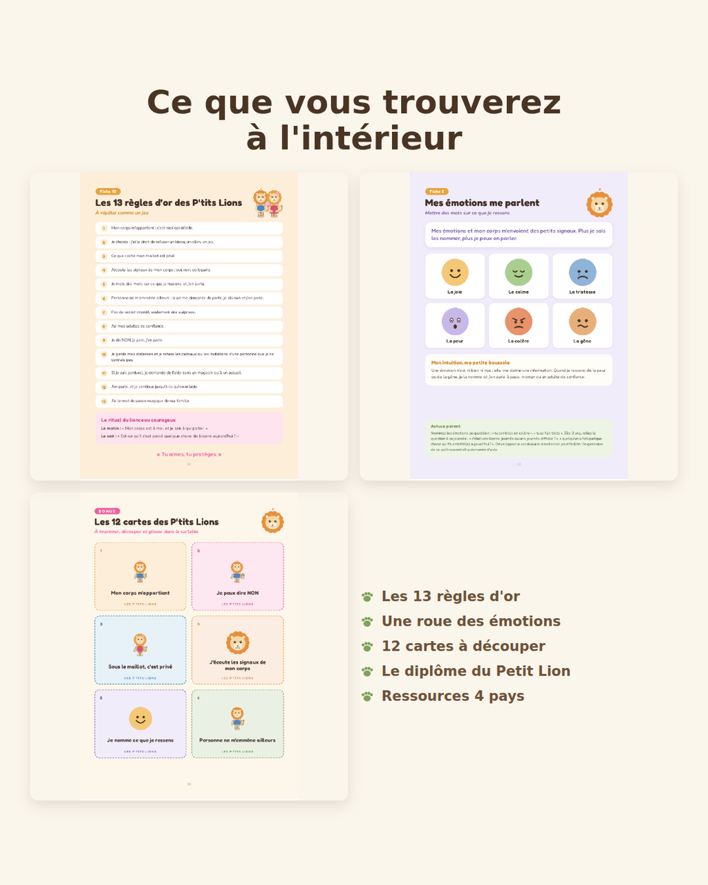 Mon corps ma maison · Le guide de prévention des P'tits Lions