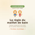 Fiche offerte La règle du maillot de bain, Les P'tits Lions, Malo et Naya